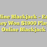 Online Blackjack – Earn Money Won $1900 Playing Online Blackjack