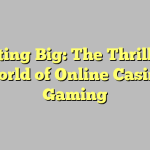 Betting Big: The Thrilling World of Online Casino Gaming